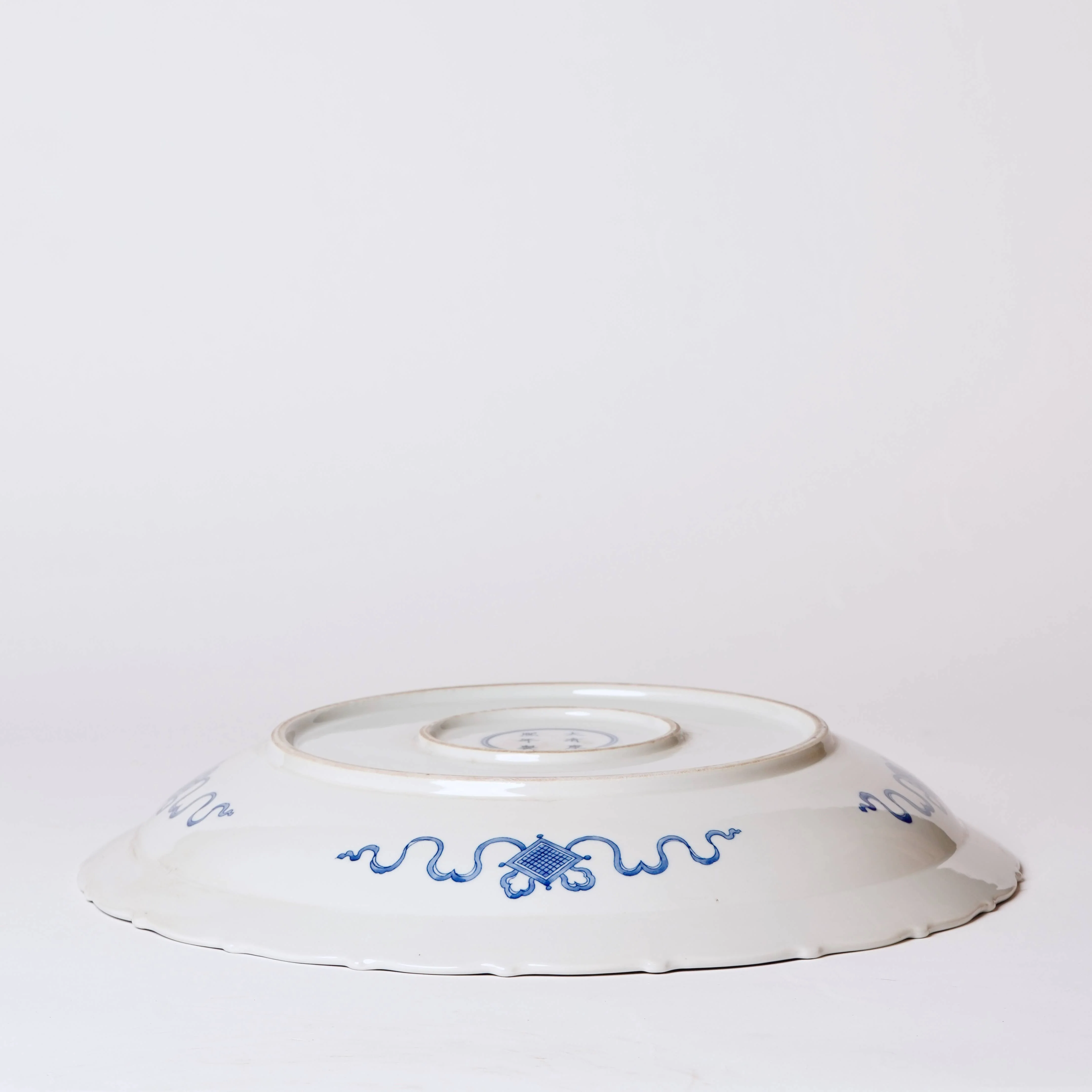 Blue and White Porcelain Bird and Flower Platter - Image 4