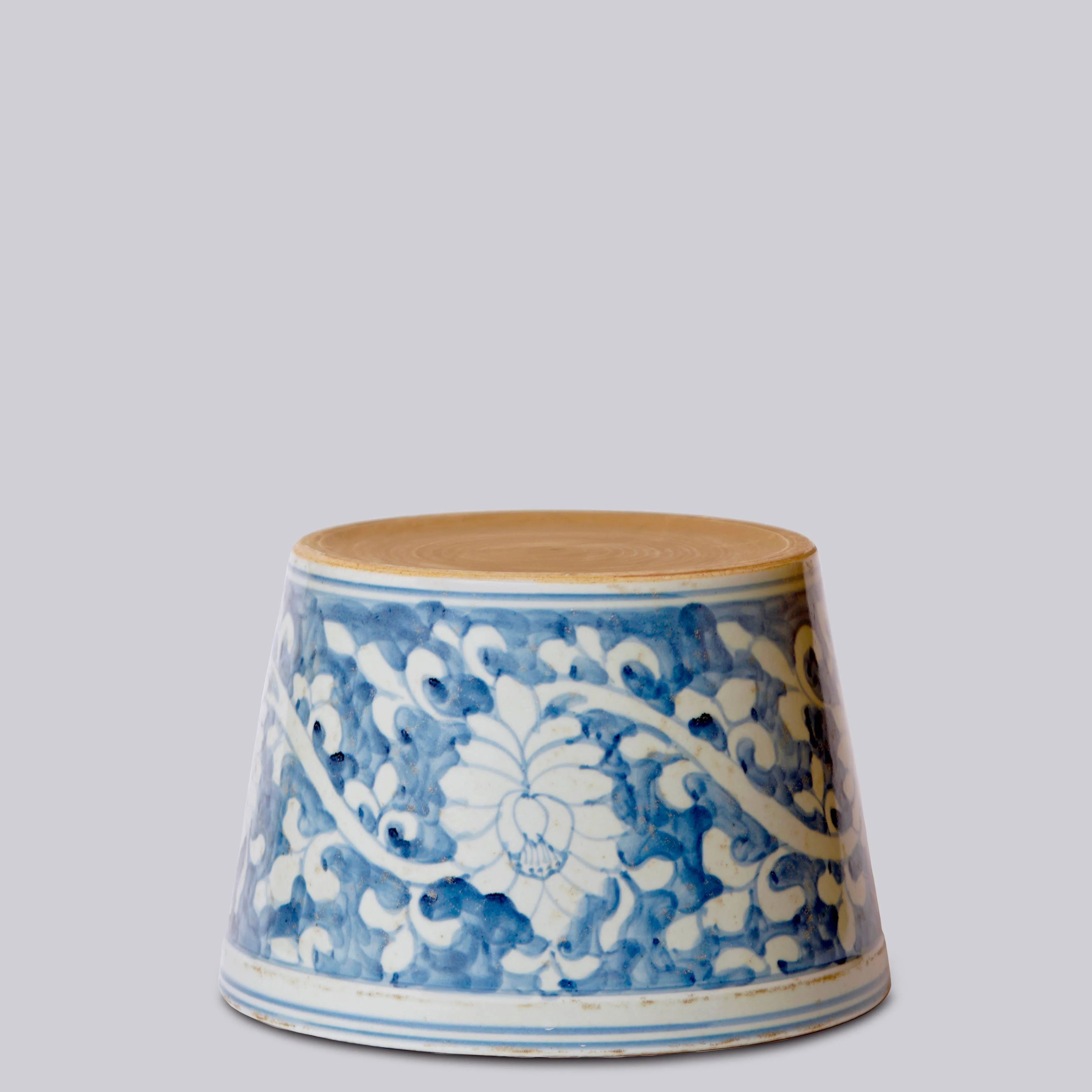 Blue and White Porcelain Floral Planter - Image 5