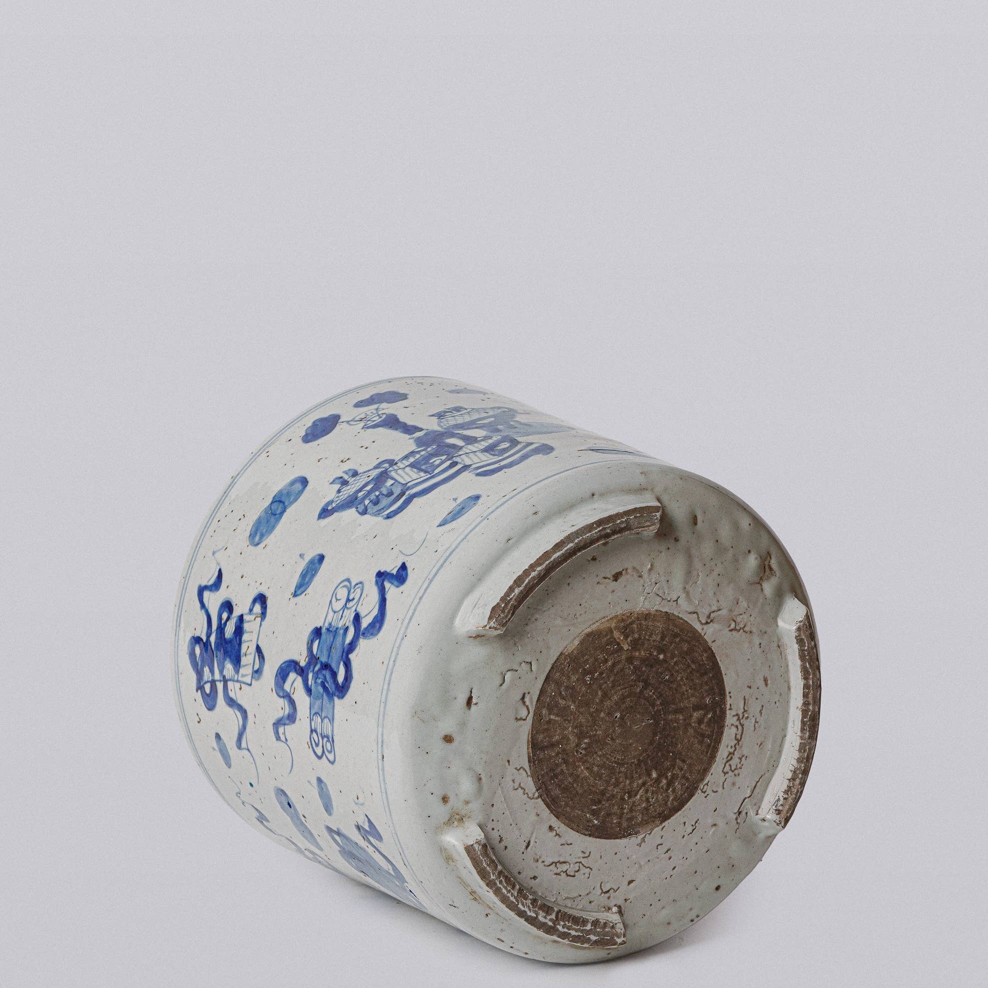 Blue and White Porcelain Treasures Footed Cachepot - Image 4