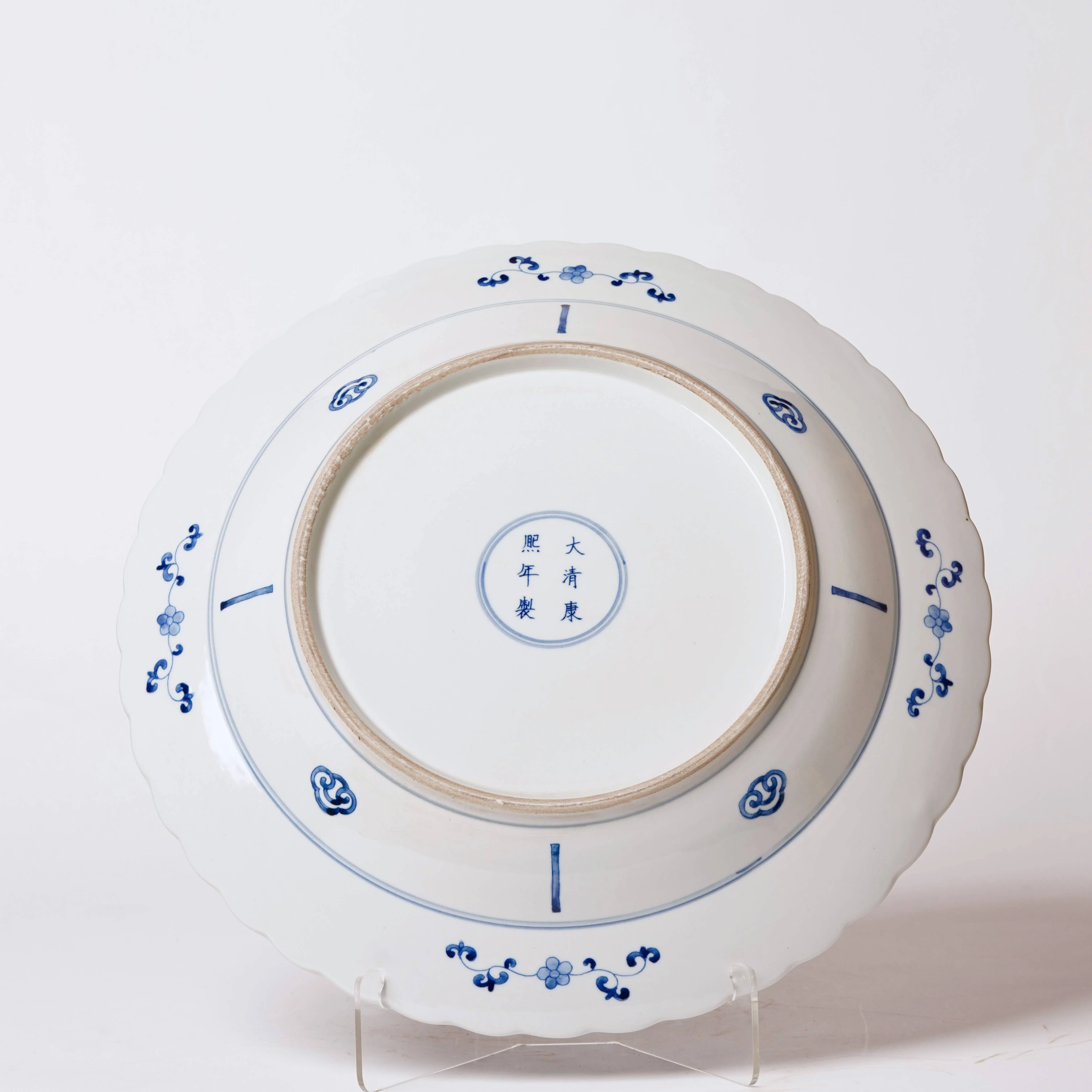 Blue and White Porcelain Warriors Platter - Image 3