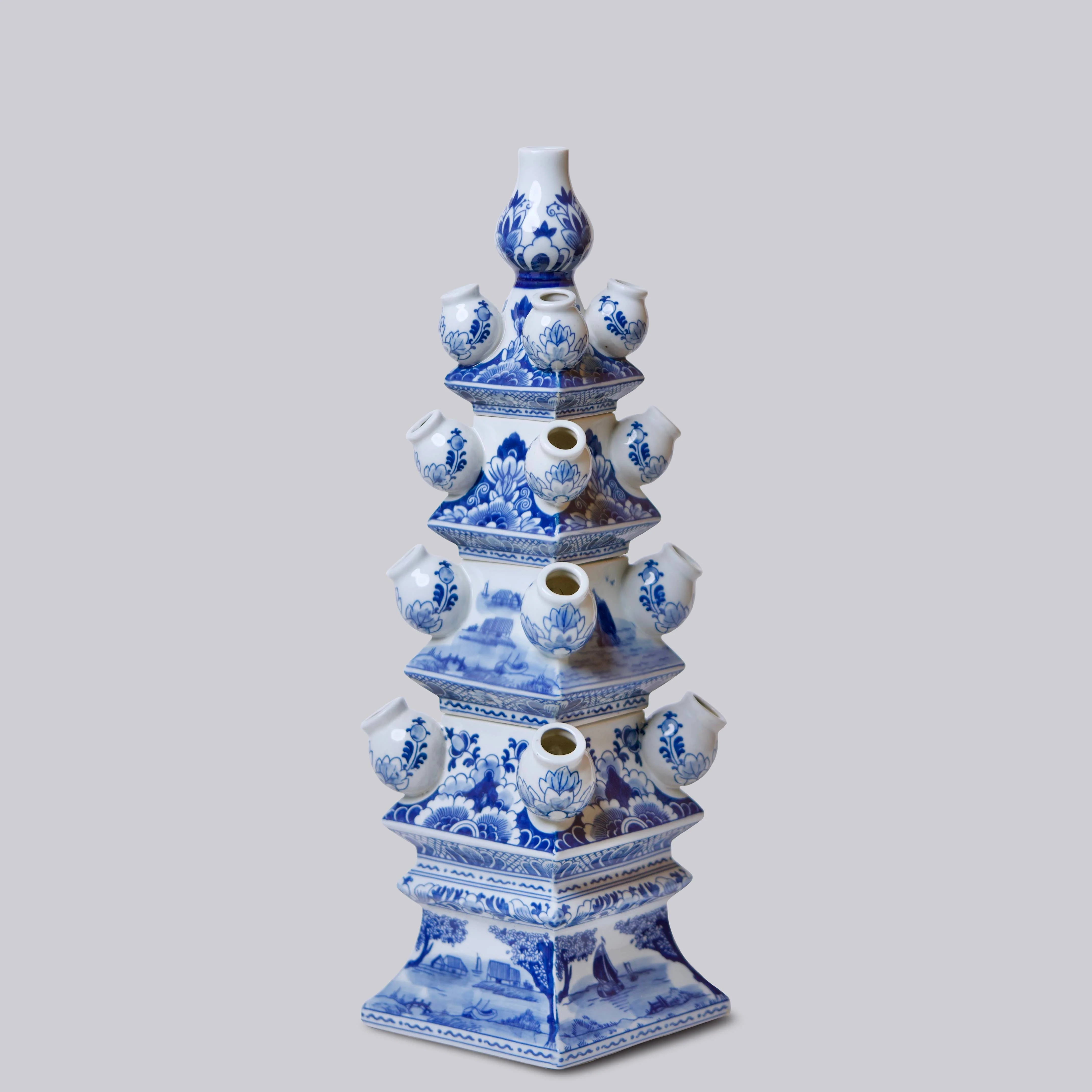 Blue and White Short Porcelain Tulipiere