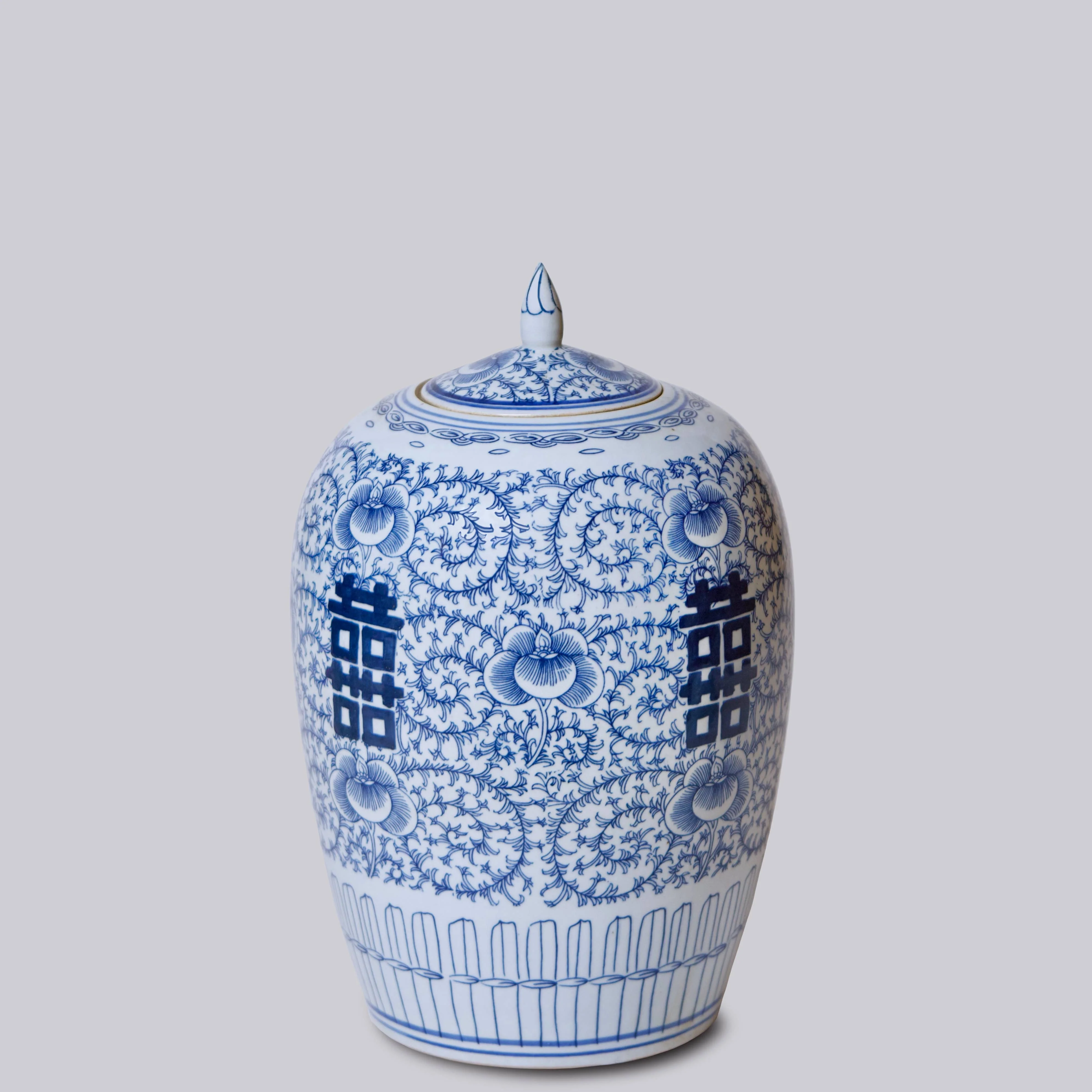 Double Happiness Blue and White Porcelain Jar - Image 3