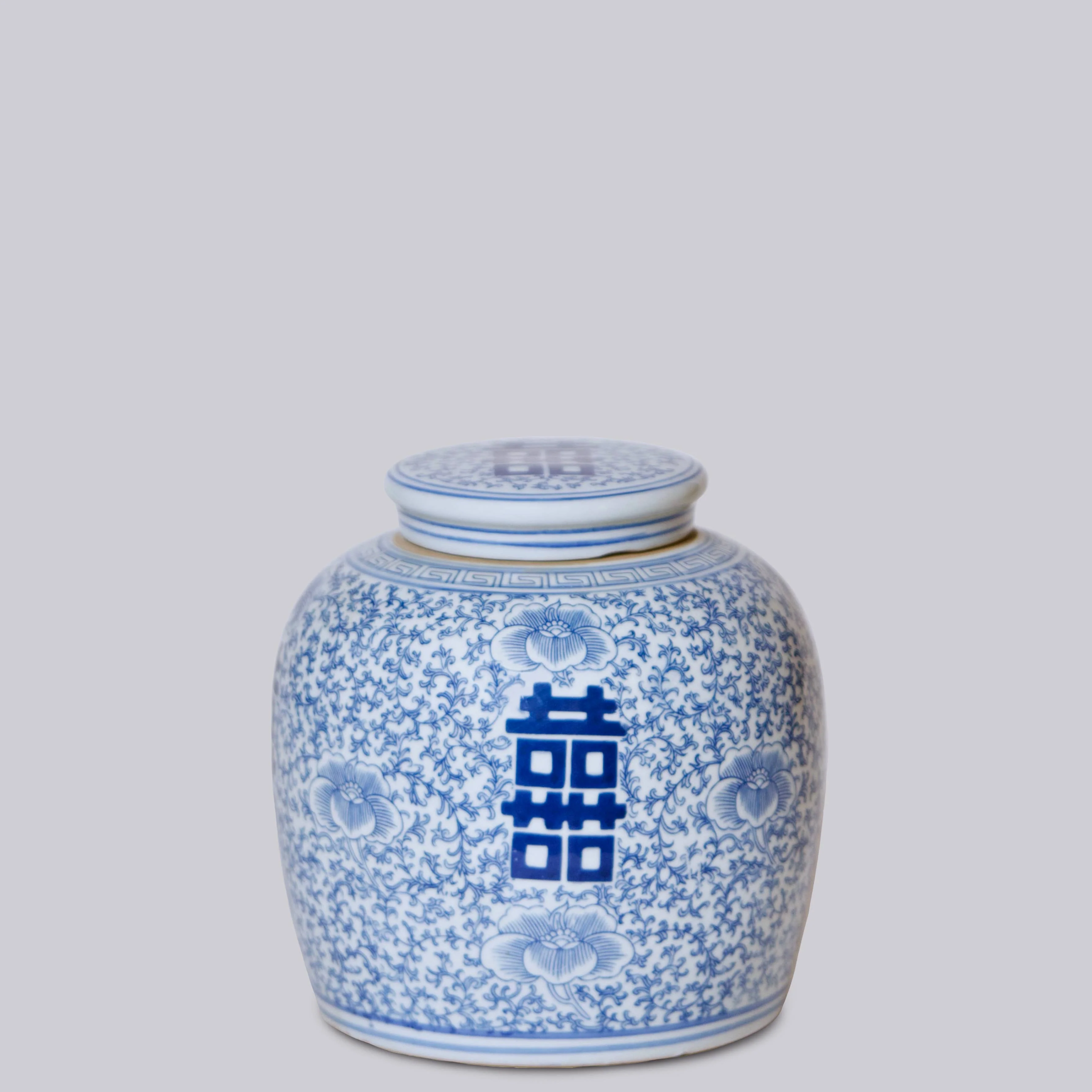 Double Happiness Blue and White Porcelain Jar - Image 7