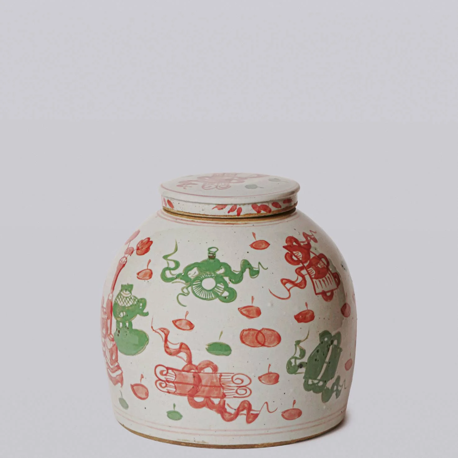 Pink & Green Rustic Porcelain Ancient Treasures Medium Jar - Image 3