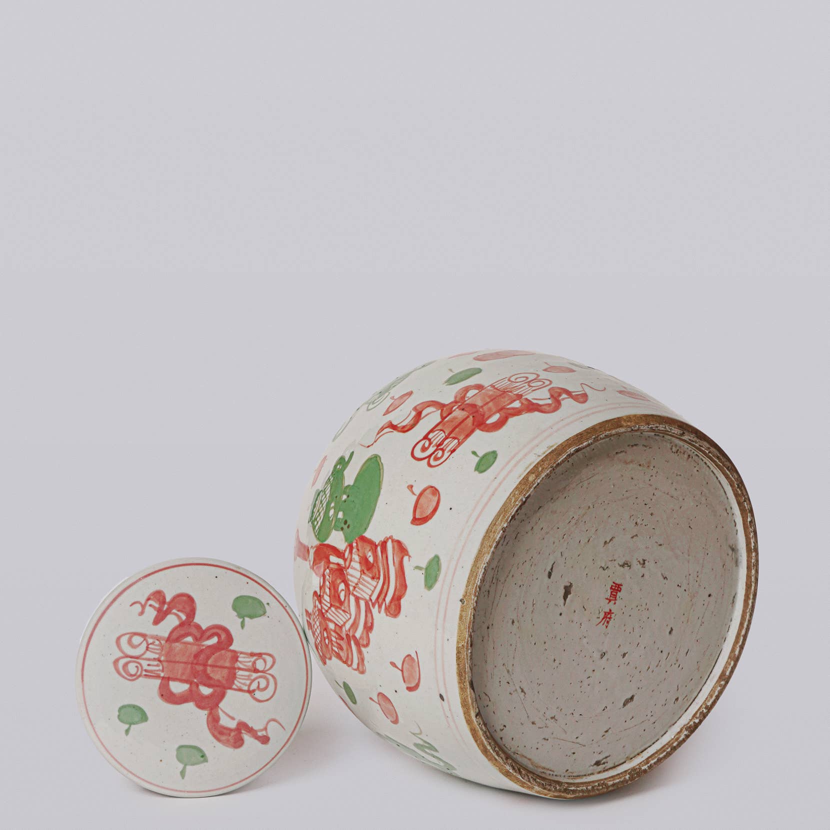 Pink & Green Rustic Porcelain Ancient Treasures Medium Jar - Image 4