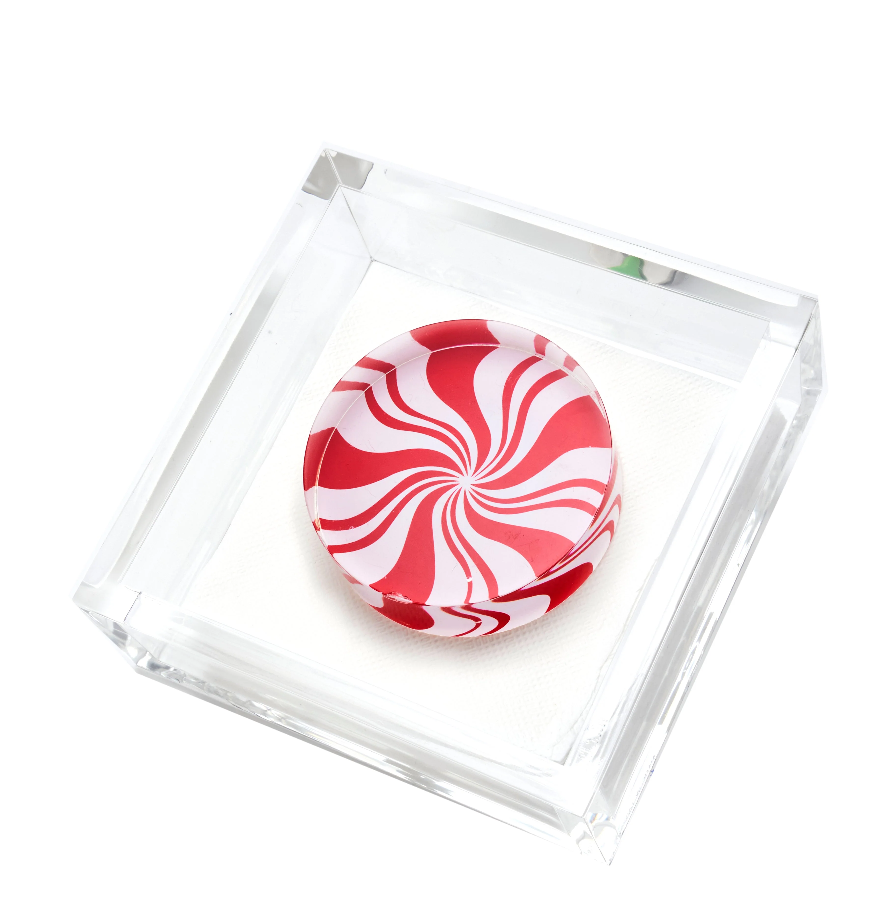 Cocktail Napkin Holder - Peppermint Candy