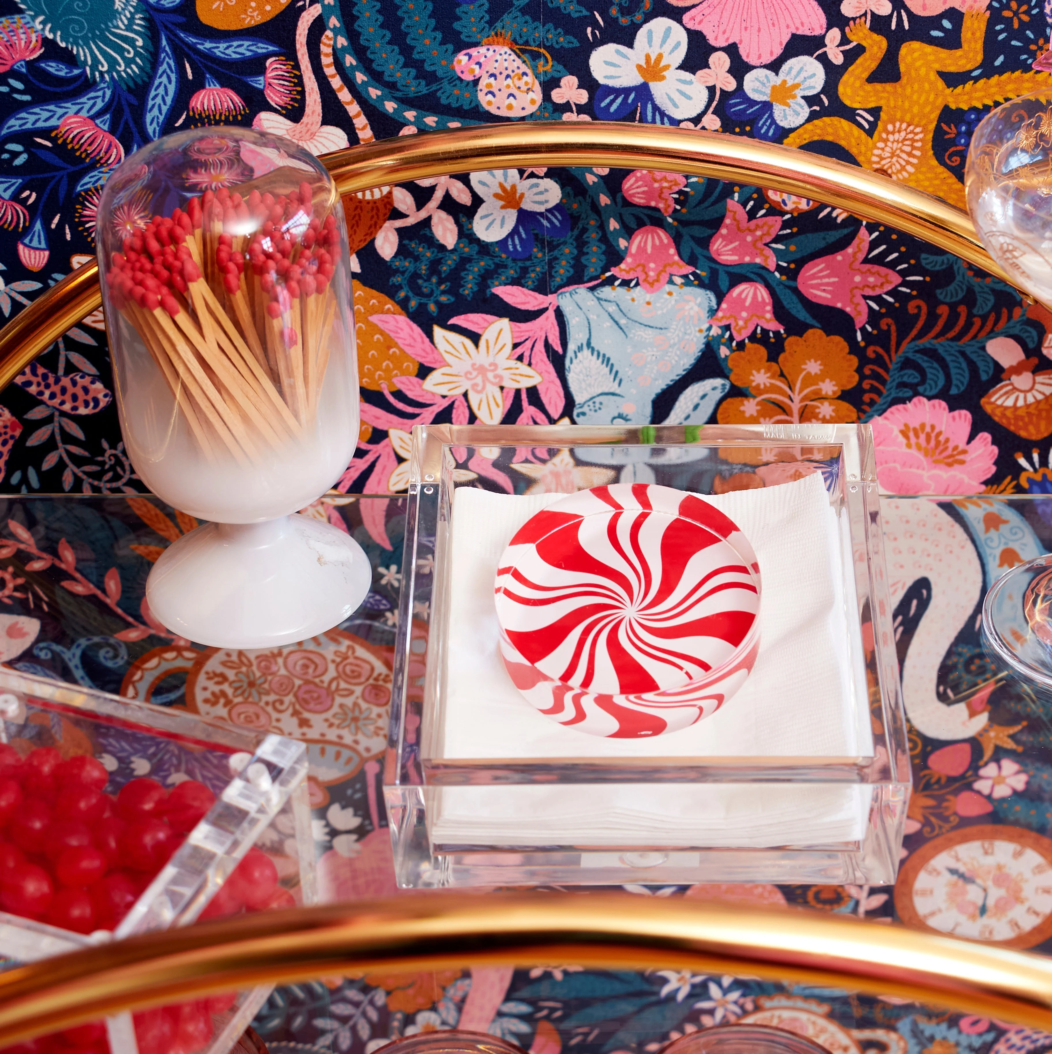 Cocktail Napkin Holder - Peppermint Candy - Image 2