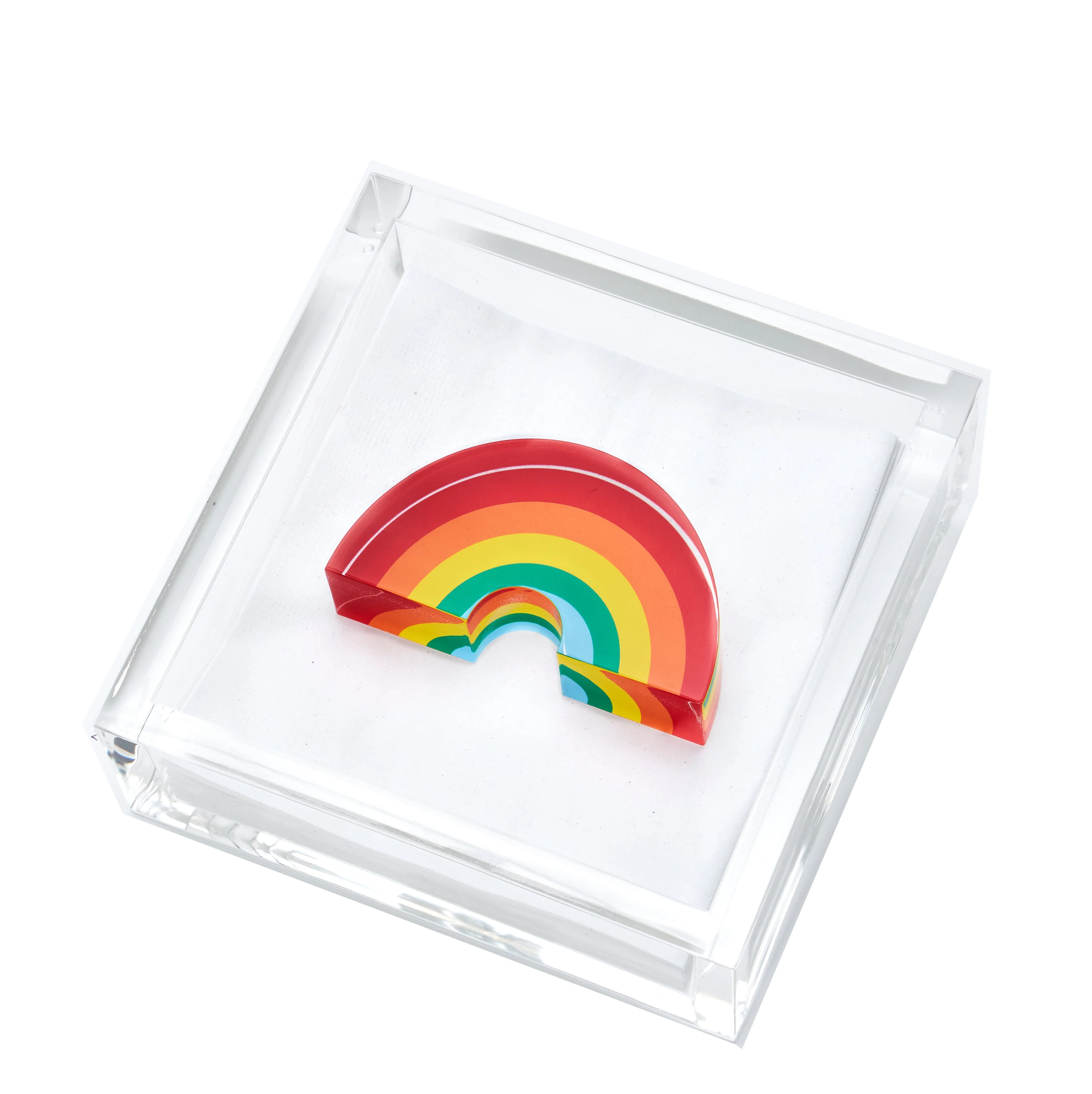 Cocktail Napkin Holder - Rainbow
