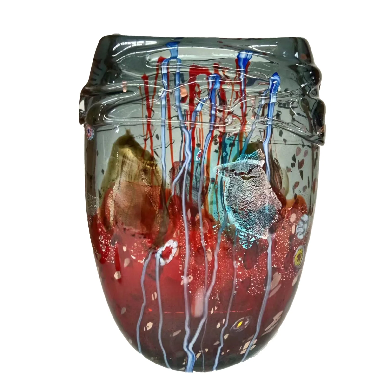 Color Mosaic - Handblown Art Glass Vase 8012 by Viz Glass
