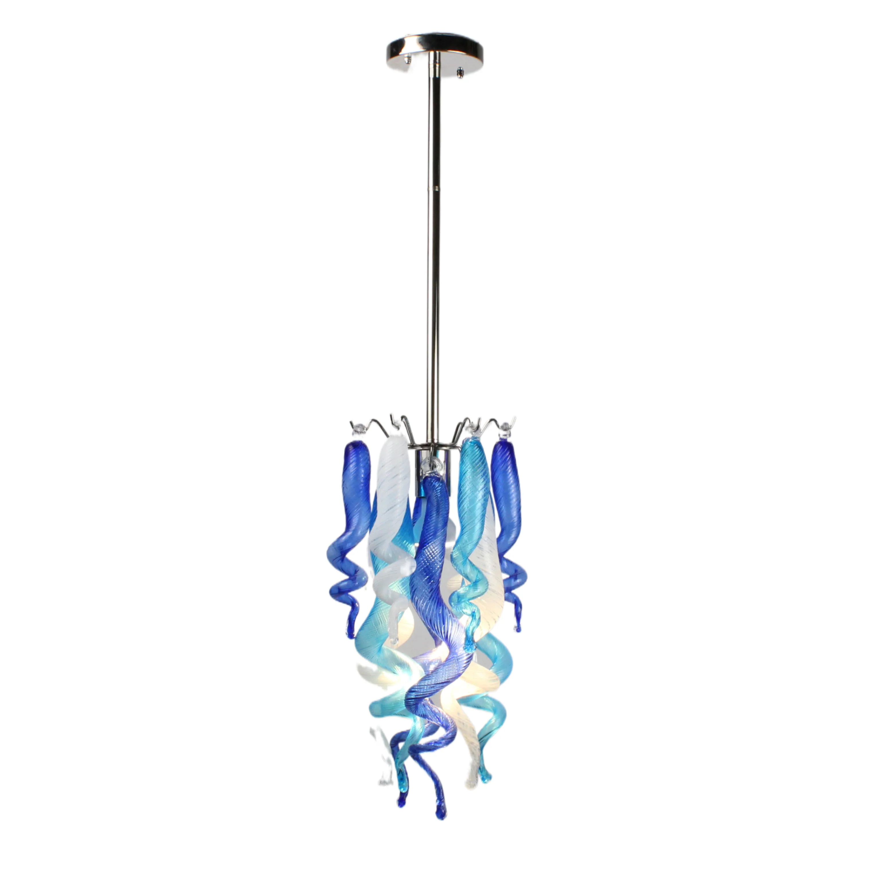 ColorSelect Blue Love Blown Glass Pendant by Viz Glass