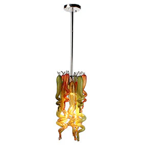 ColorSelect East Coast Autumn Blown Glass Pendant by Viz Glass