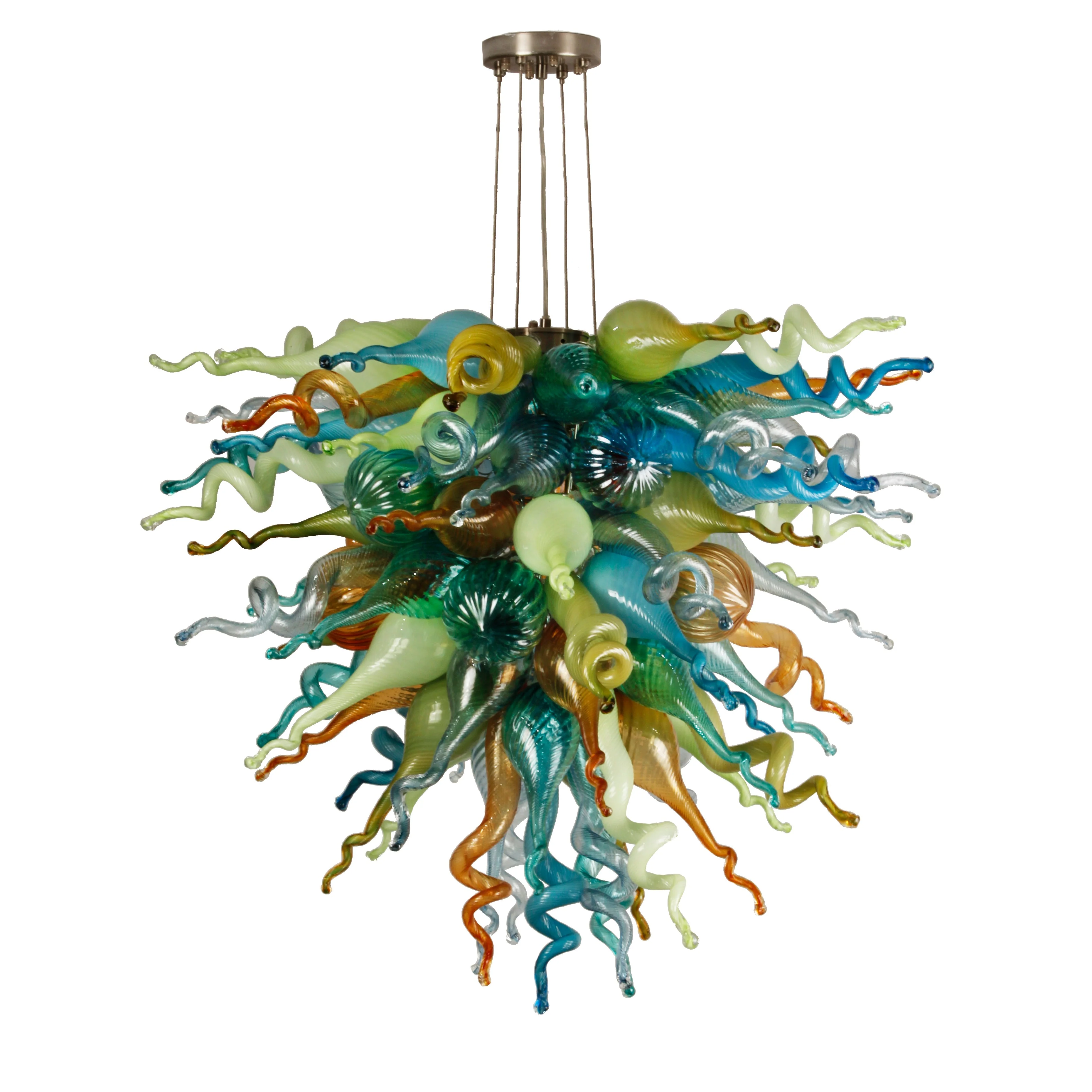 ColorSelect Fiesta Coral Large Chandelier by Viz Glass