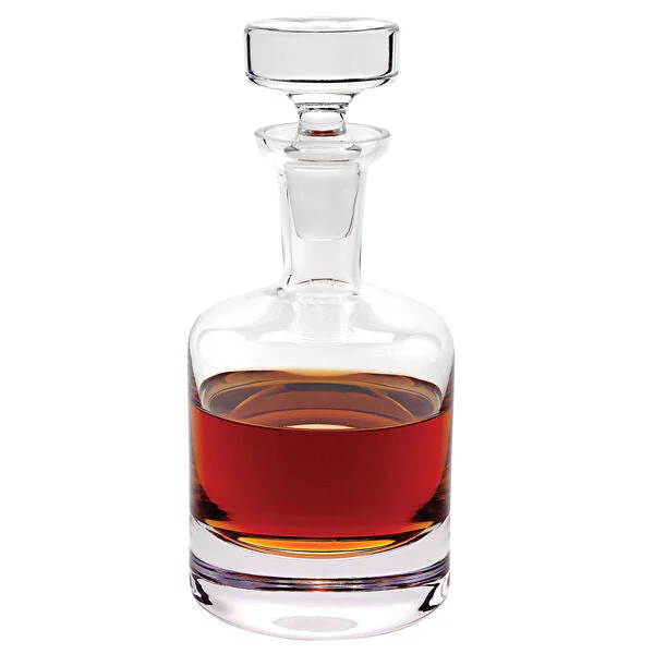 Como European Mouth Blown Lead Free Crystal Decanter 10.5 in 28 oz.