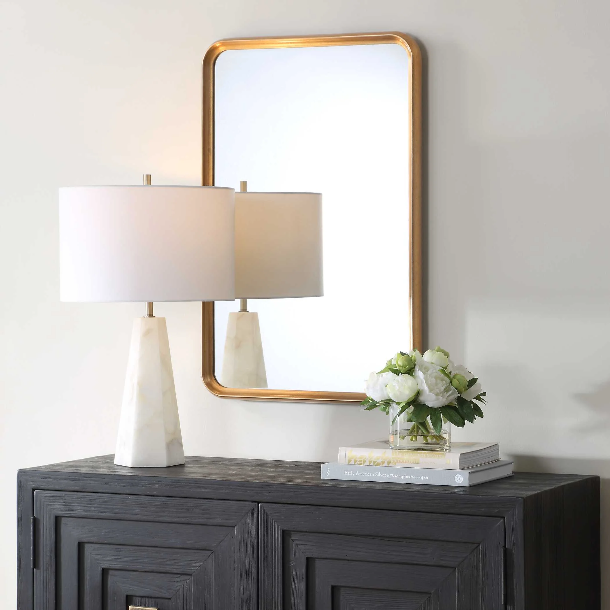 Concave Gold Arch Mirror - Image 4