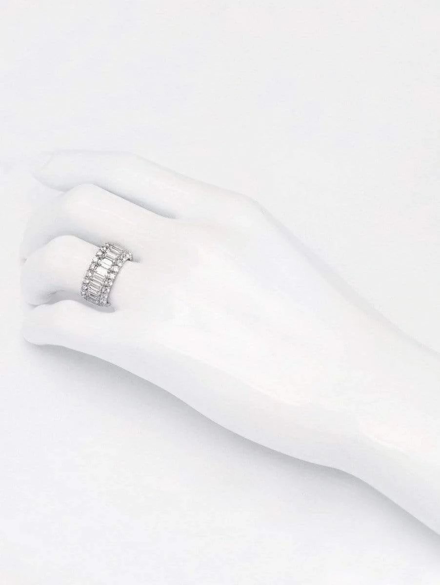 CRISLU Baguette Eternity Band - Size 6 - Image 2