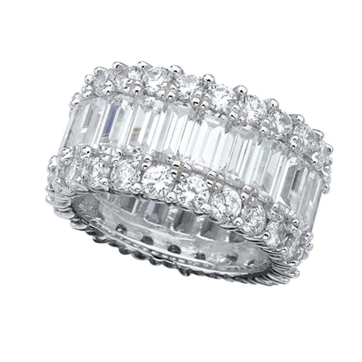 CRISLU Baguette Eternity Band - Size 7