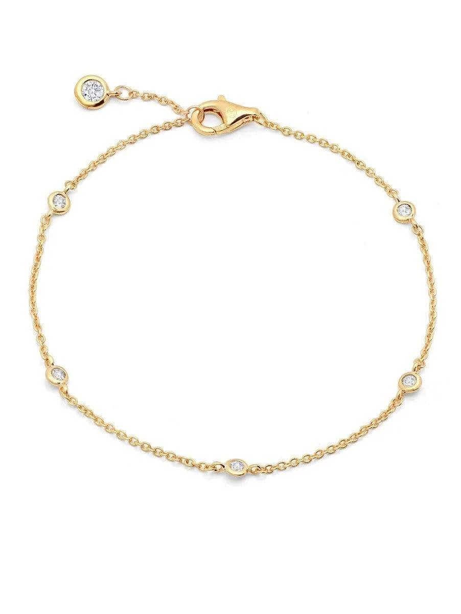 CRISLU Bezel Bracelet Finished in 18KT Gold