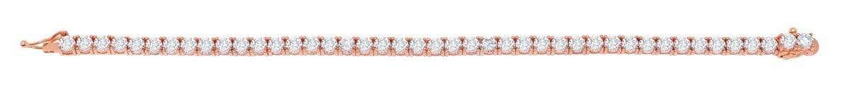 CRISLU Classic Large Brilliant Tennis Bracelet Finished in 18KT Rose Gold - Size 7 - Image 2