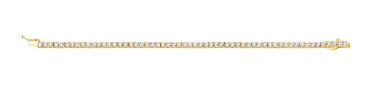 CRISLU Classic Medium Brilliant Tennis Bracelet Finished in 18KT Gold - Size 6.5 - Image 2