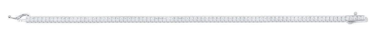 CRISLU Classic Small Princess Tennis Bracelet Finished in Pure Platinum - Size 7 - Image 2