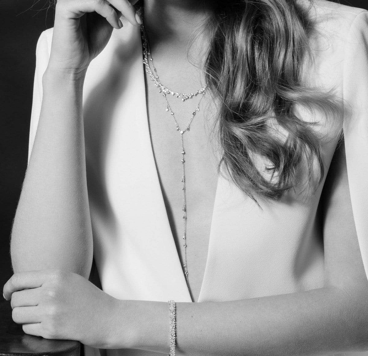 CRISLU Multi Cluster Tennis Necklace - Image 2