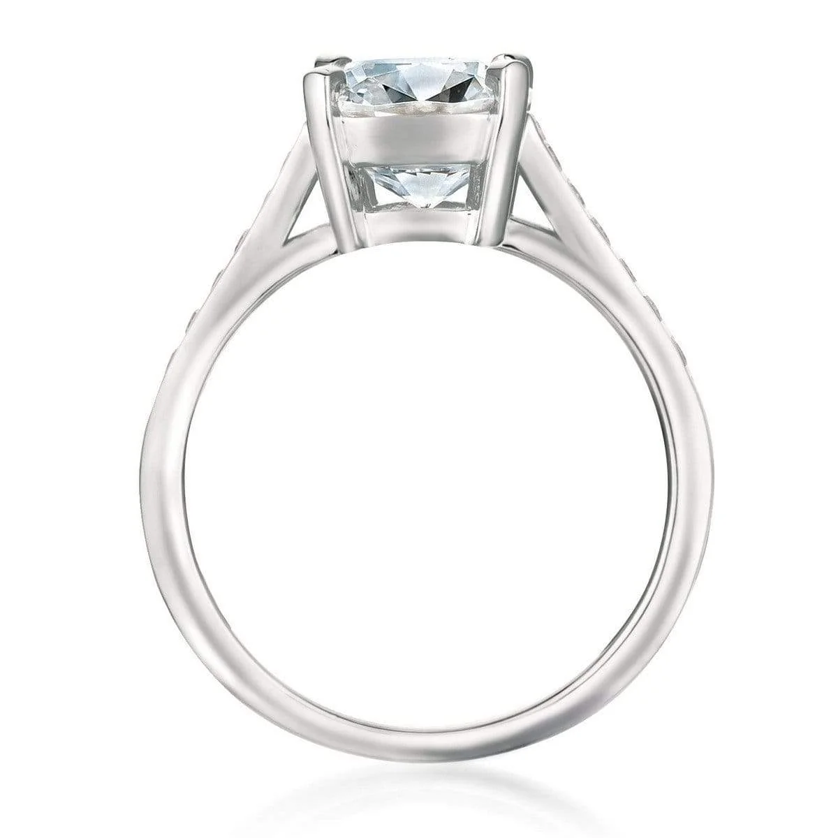CRISLU Radiant Cushion Cut Ring finished in Pure Platinum - Size 6 - Image 3