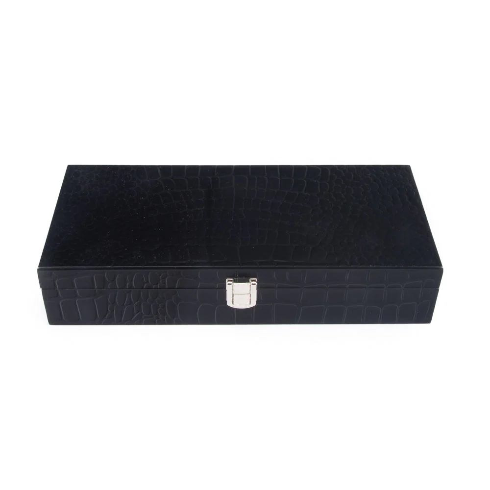 Croc Laser Engraved 100 Chip Poker Set Black - Image 2