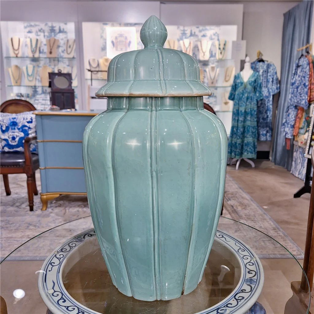 Danny's Fine Porcelain 10.5L X 10.5W X 20H - CELEDON JAR ANTIQUE FINISH 50813 - Image 2