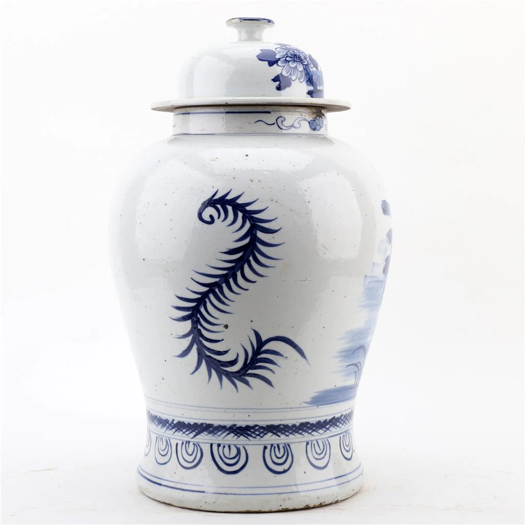 Danny's Fine Porcelain 10.625L X 10.625W X 17.25H - TEMPLE JAR - BIRD & FLORAL 50872 - Image 6