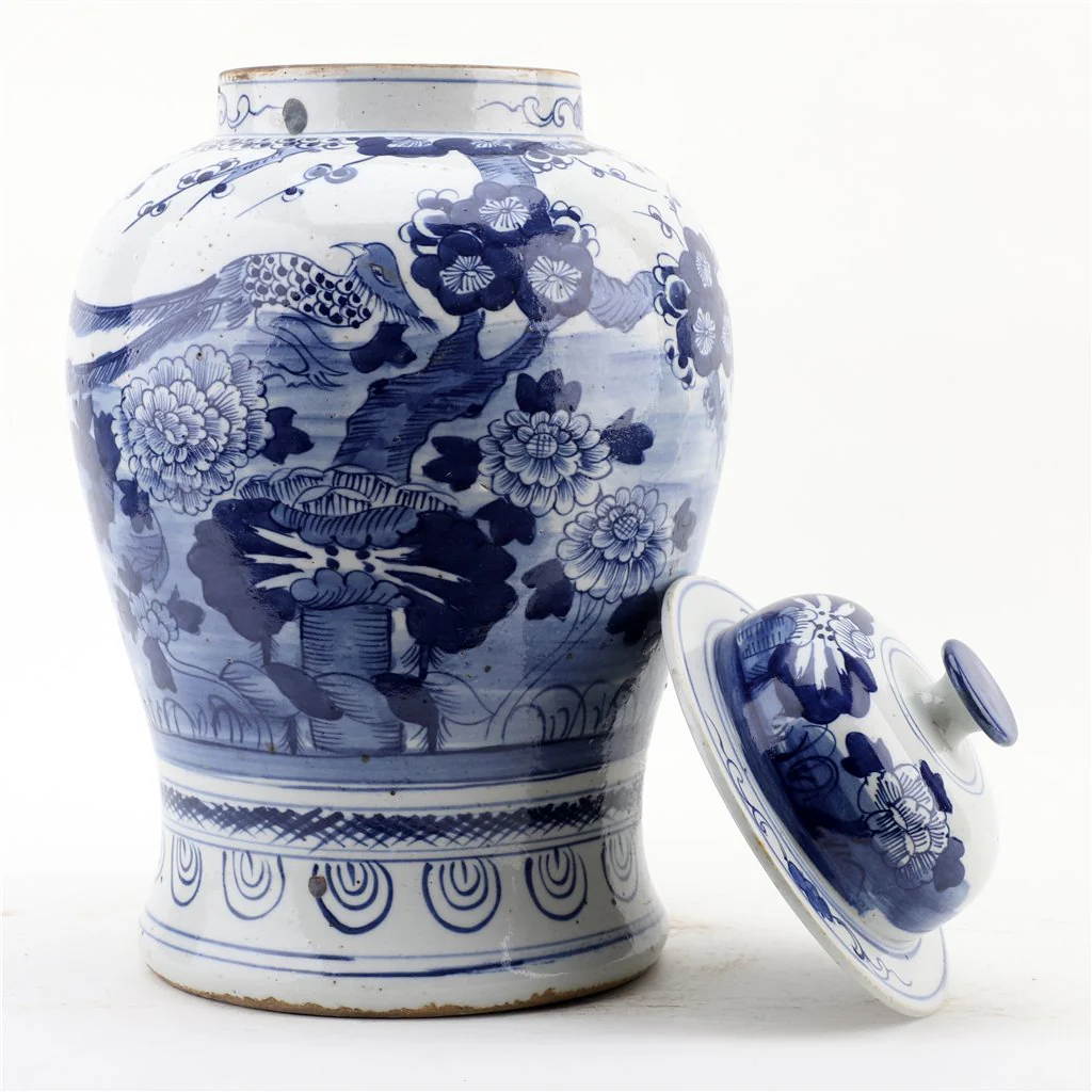 Danny's Fine Porcelain 10.625L X 10.625W X 17.25H - TEMPLE JAR - BIRD & FLORAL 50872 - Image 7