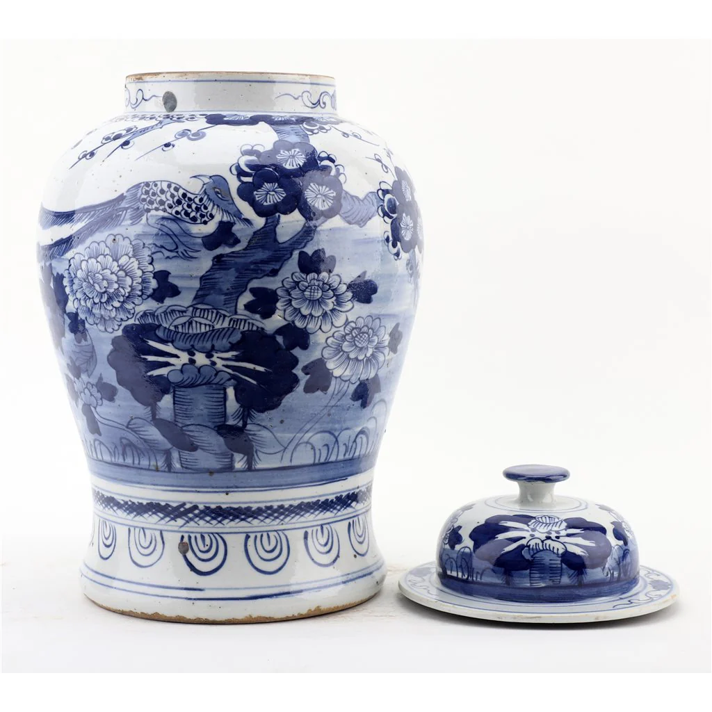 Danny's Fine Porcelain 10.625L X 10.625W X 17.25H - TEMPLE JAR - BIRD & FLORAL 50872 - Image 8