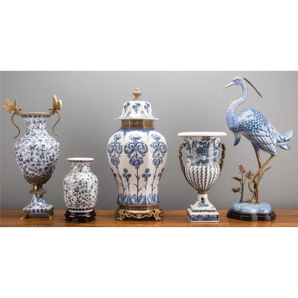 Danny's Fine Porcelain - Porcelain and Bronze Large Egret - Image 11