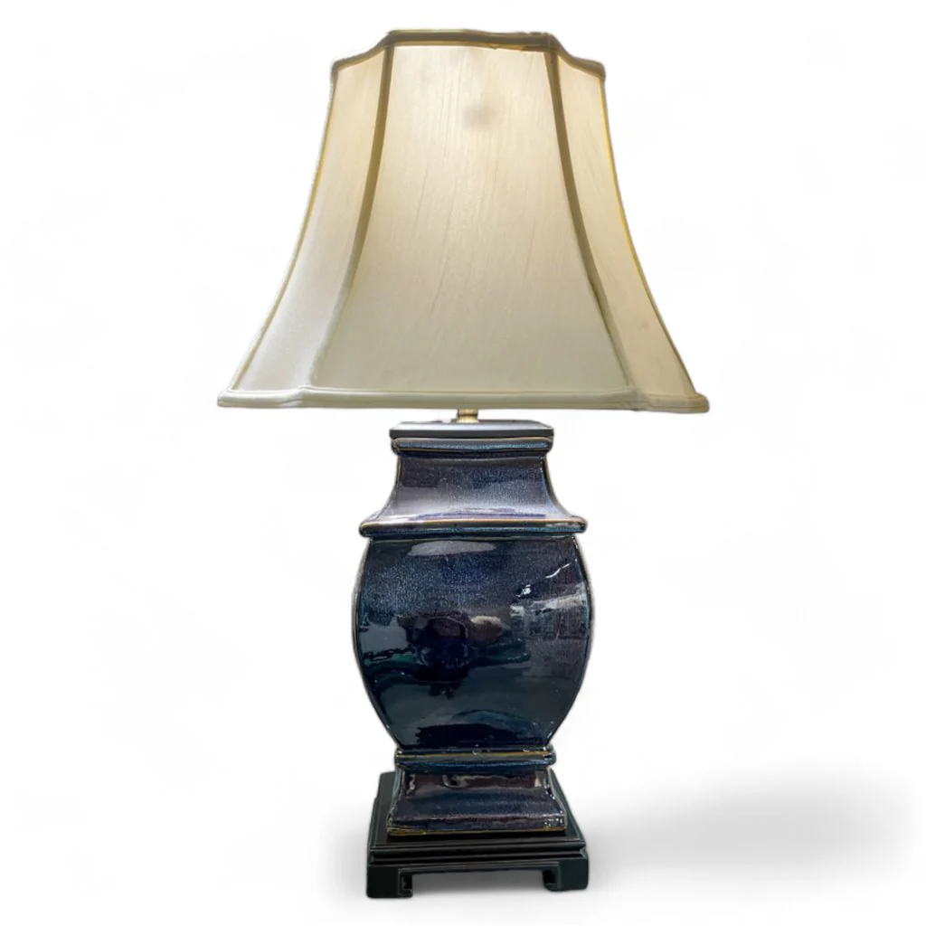 Danny's Fine Porcelain 15L X 15W X 28.5H -SQUARE DRIPPING GLAZE LAMP(122-15-BE) 50848-L
