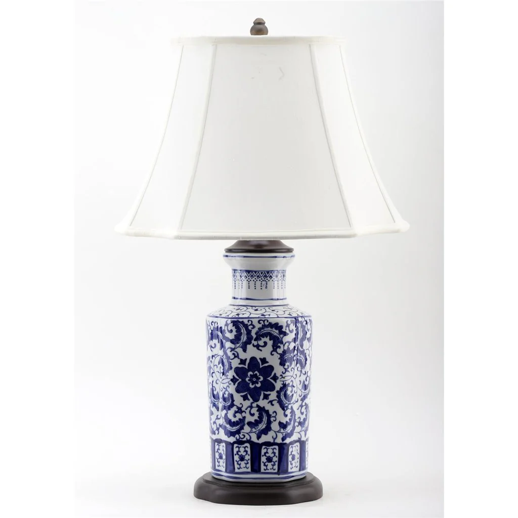 Danny's Fine Porcelain 17L X 15W X 27H Scalloped Shape Vase Lamp (Shade: 290-17-Be) 40935-L - Image 9
