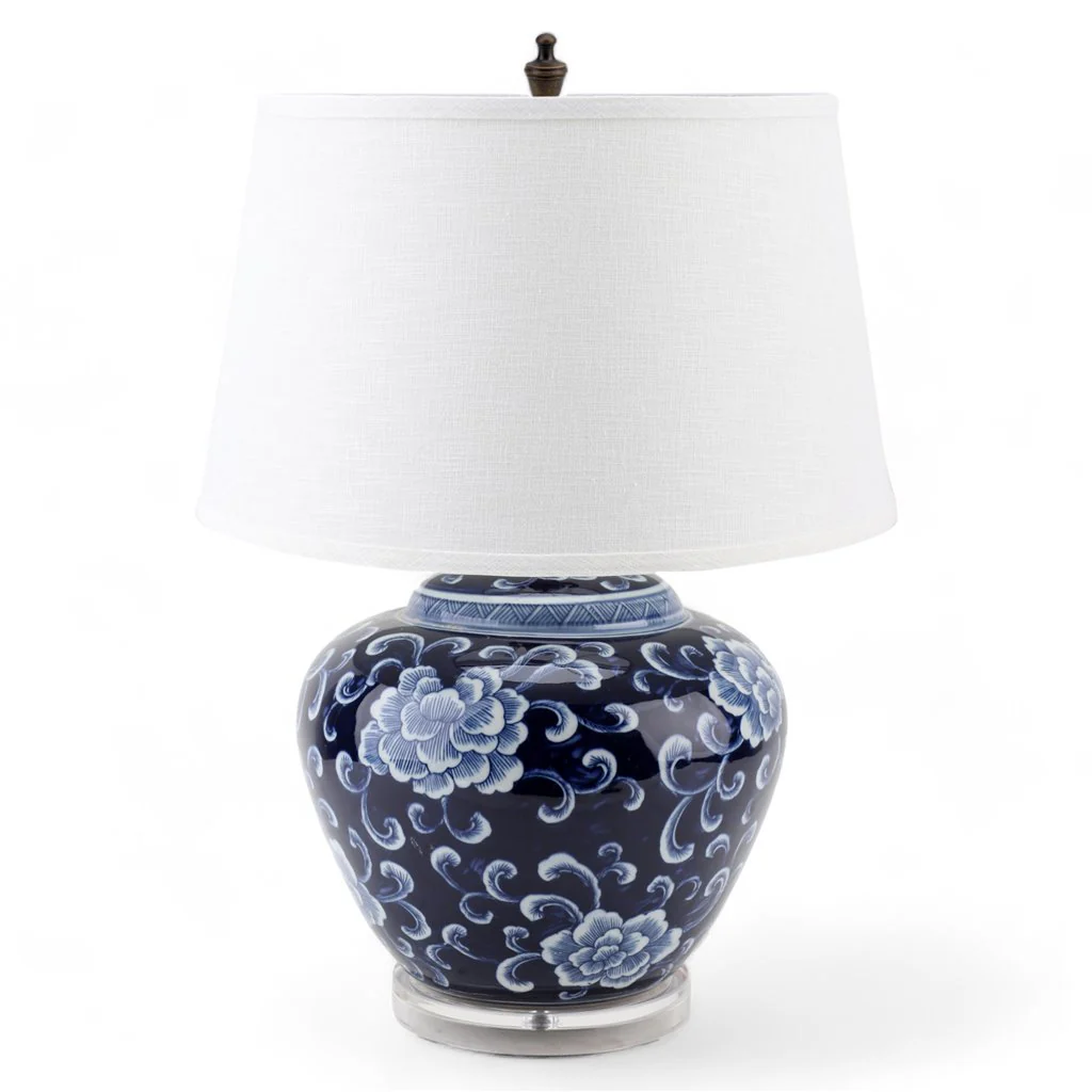 Danny's Fine Porcelain 17L X 17W X 25H Big Belly Vase Lamp(2-847-17) (Include Lampshade) 50899-LA