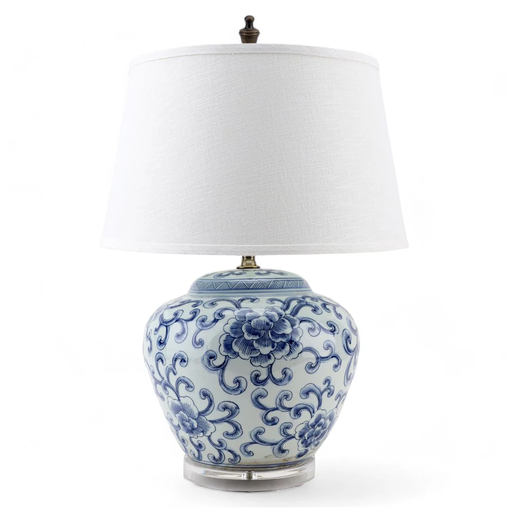 Danny's Fine Porcelain 17L X 17W X 25H Big Belly Vase Lamp(2-847-17) - Include Shade 50900-LA