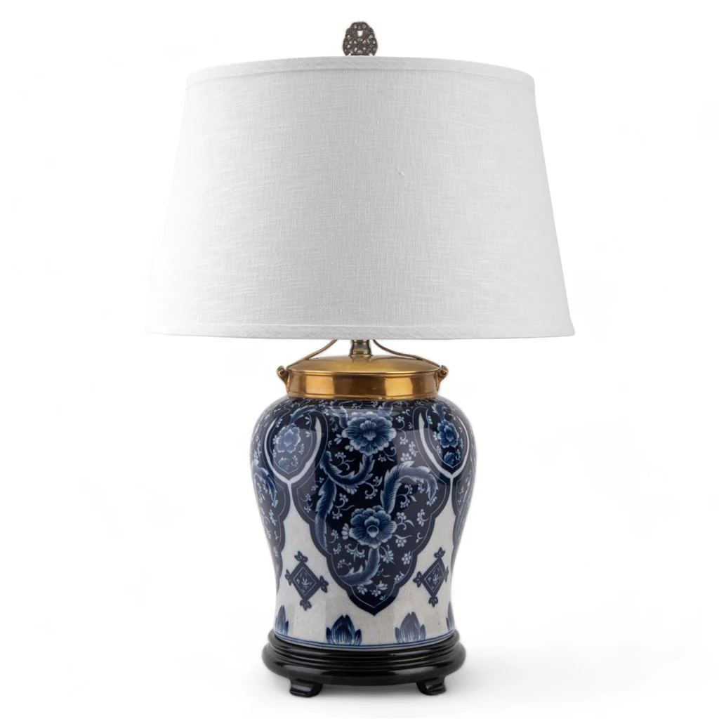Danny's Fine Porcelain 17L X 17W X 27H PORCELAIN WARRIOR JAR LAMP Qipao (Large) ( 2-847-17) 14088-L