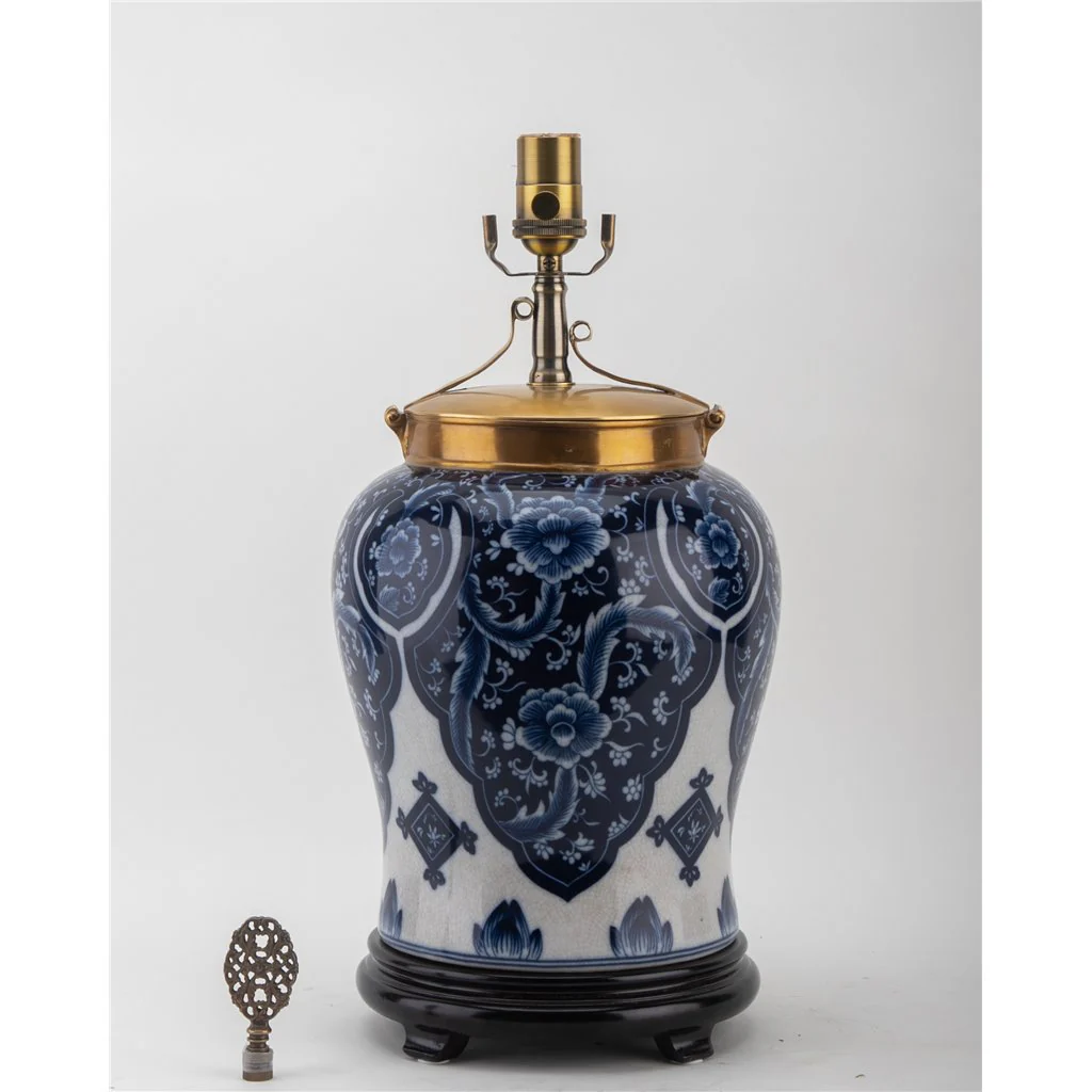 Danny's Fine Porcelain 17L X 17W X 27H PORCELAIN WARRIOR JAR LAMP Qipao (Large) ( 2-847-17) 14088-L - Image 4