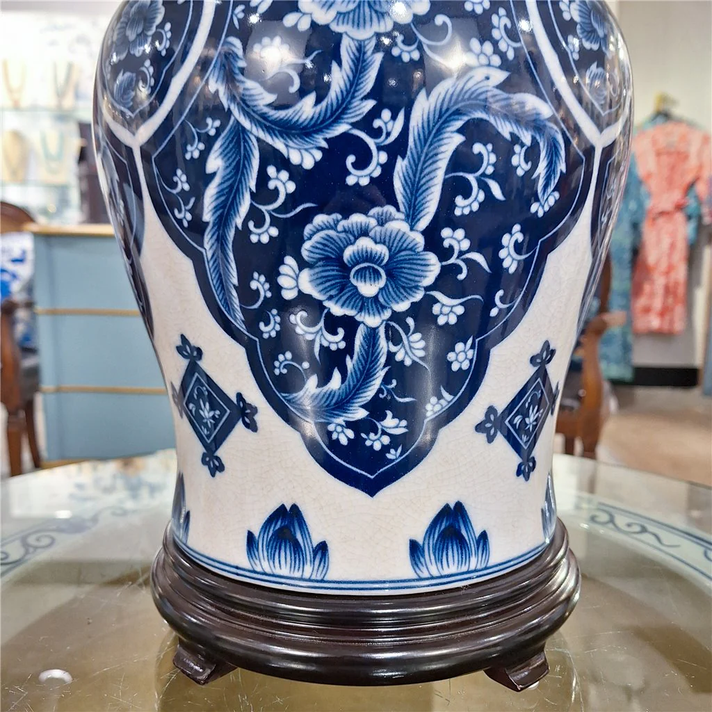 Danny's Fine Porcelain 17L X 17W X 27H PORCELAIN WARRIOR JAR LAMP Qipao (Large) ( 2-847-17) 14088-L - Image 9