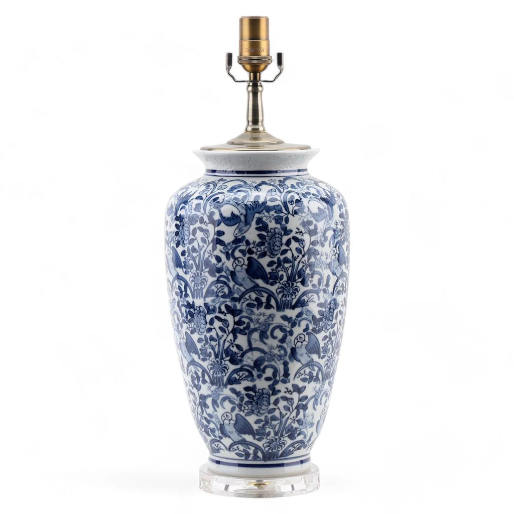 Danny's Fine Porcelain 17L X 17W X 29H Blue And White Vase Lamp [Shade:108-17-Be] 40936-LA - Image 4