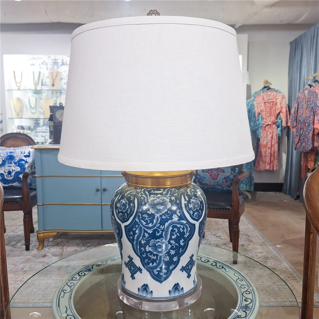 Danny's Fine Porcelain 17Lx17Wx27H Porcelain Warrior Jar Lamp [Acrylic_Base/Sh:2-847-17] 14088-LA - Image 2