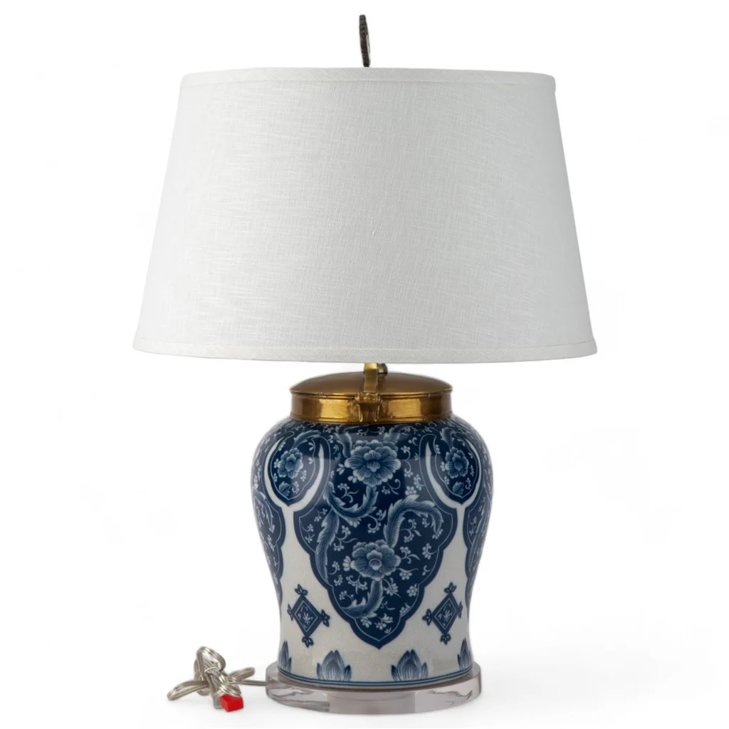 Danny's Fine Porcelain 17Lx17Wx27H Porcelain Warrior Jar Lamp [Acrylic_Base/Sh:2-847-17] 14088-LA - Image 3