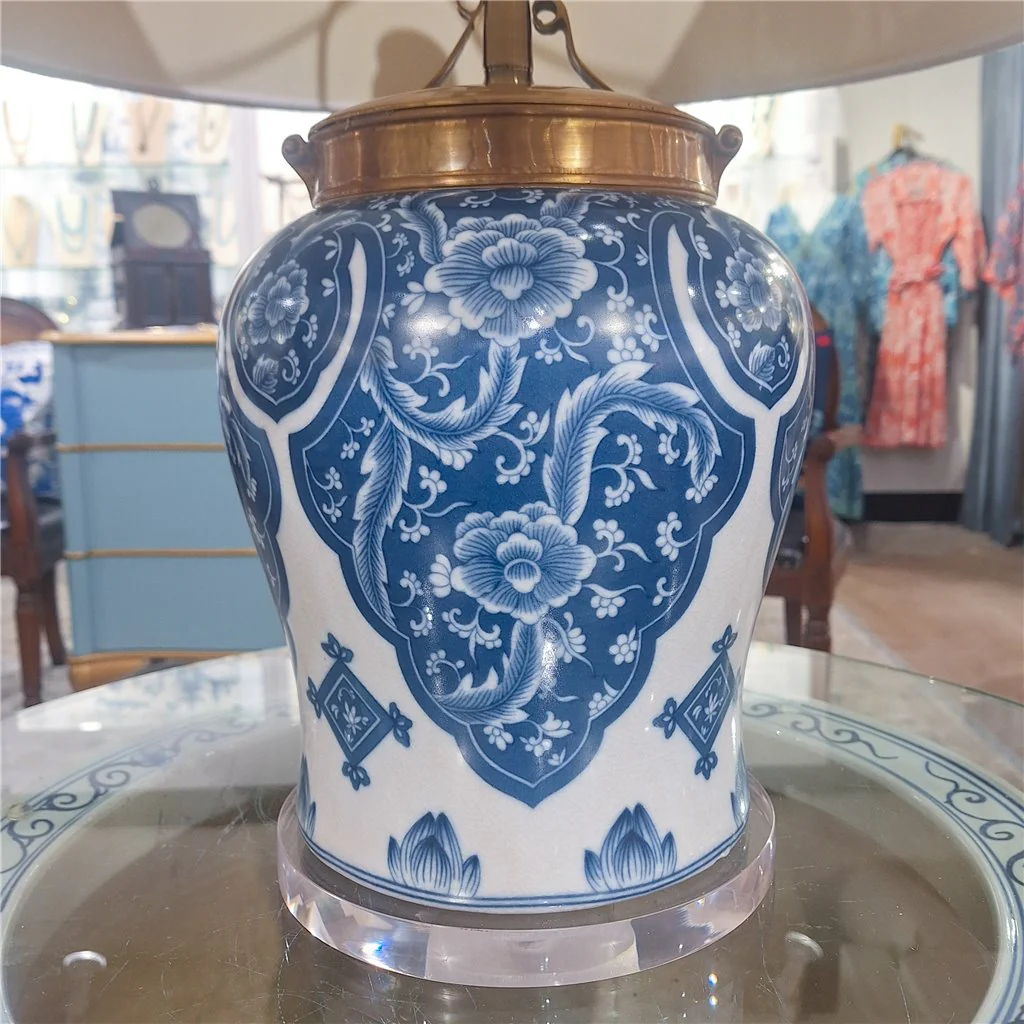 Danny's Fine Porcelain 17Lx17Wx27H Porcelain Warrior Jar Lamp [Acrylic_Base/Sh:2-847-17] 14088-LA - Image 8