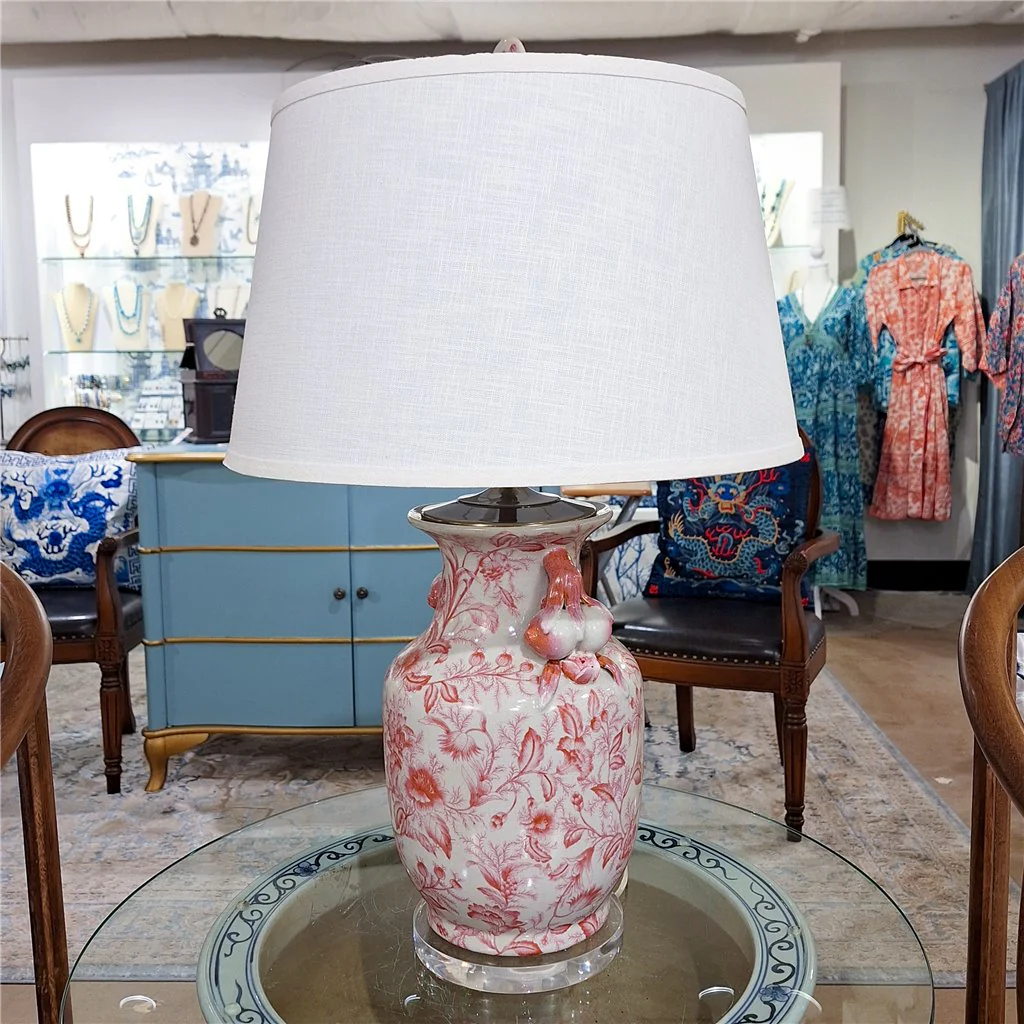 Danny's Fine Porcelain 17Lx17Wx30H Lamp - Pink Primrose [Acrylic_Base/Sh:2-847-17] 14236-LA - Image 7