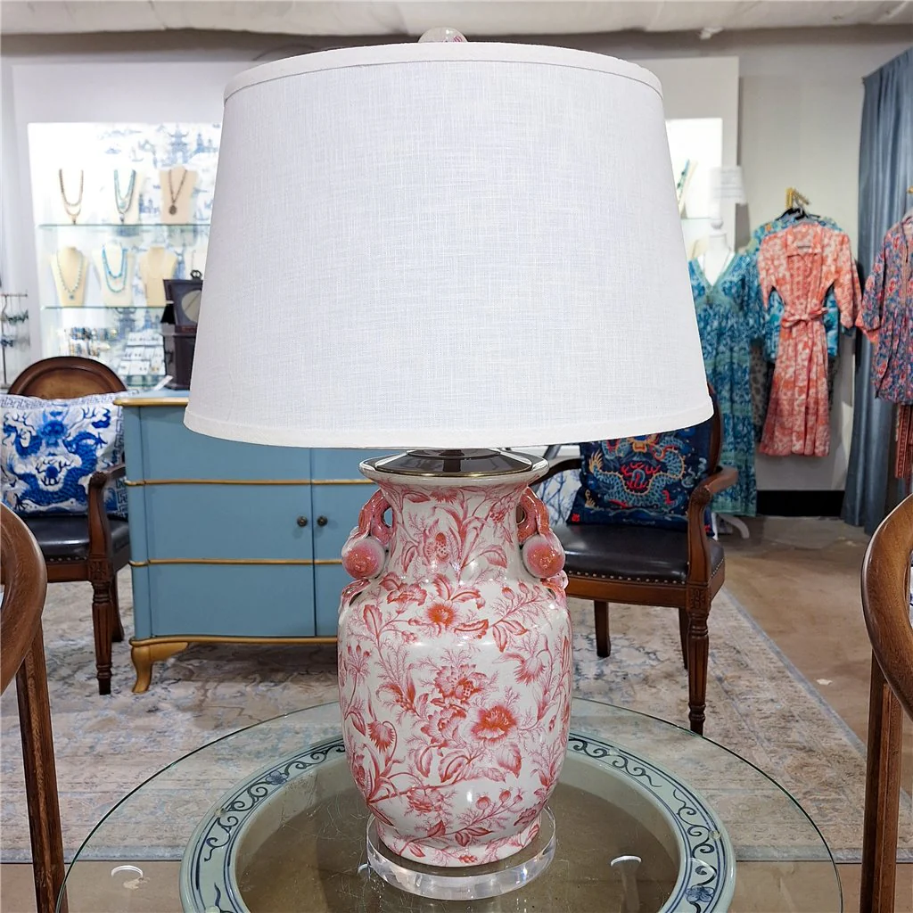 Danny's Fine Porcelain 17Lx17Wx30H Lamp - Pink Primrose [Acrylic_Base/Sh:2-847-17] 14236-LA - Image 8