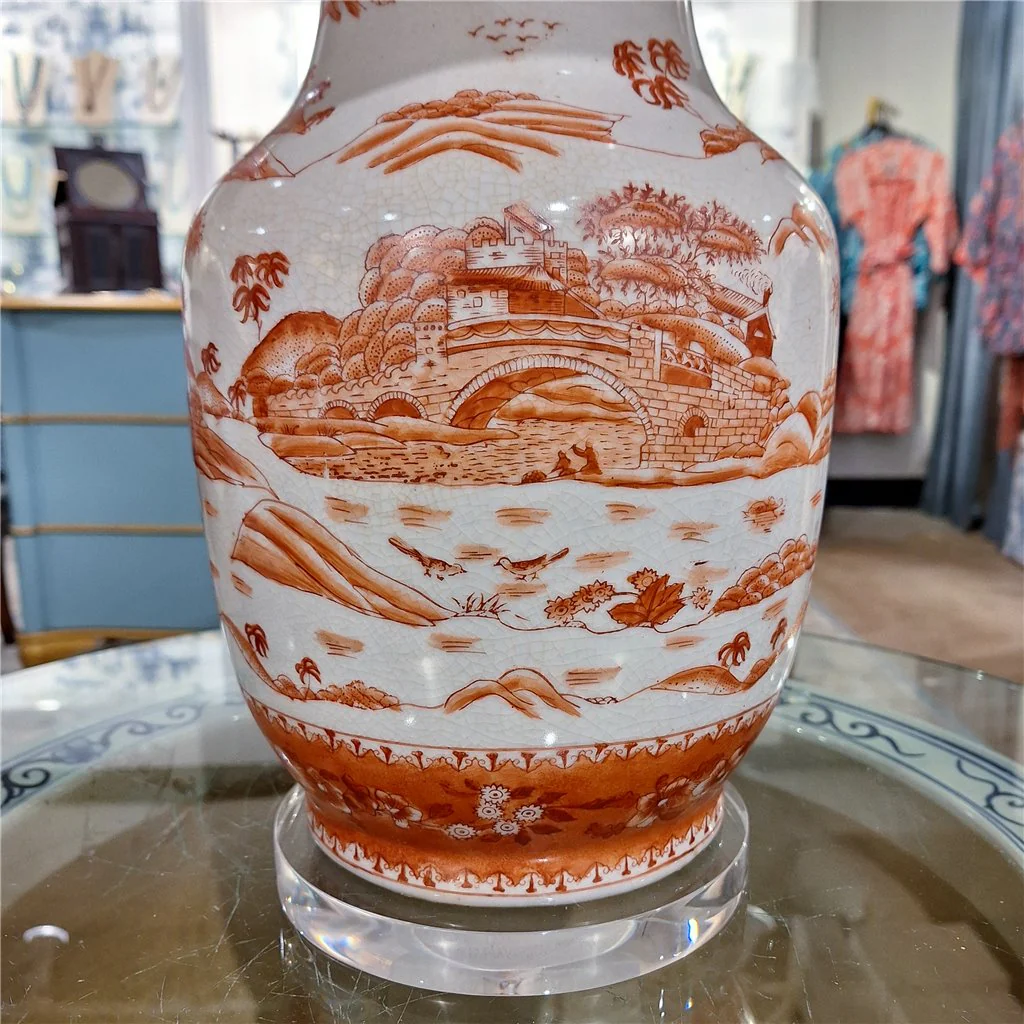 Danny's Fine Porcelain Lamp Red And White Willow 14114-LA - Image 11