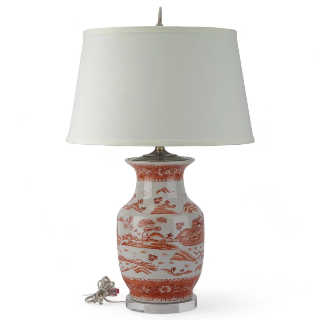 Danny's Fine Porcelain Lamp Red And White Willow 14114-LA - Image 3