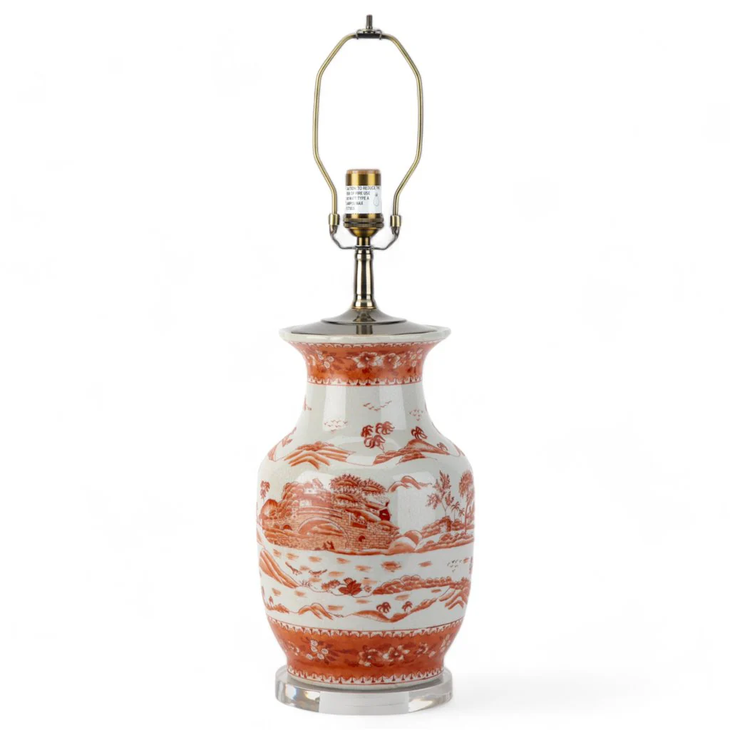 Danny's Fine Porcelain Lamp Red And White Willow 14114-LA - Image 5