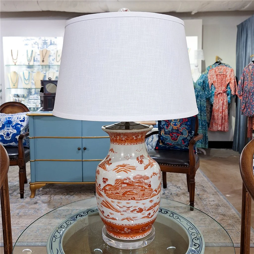 Danny's Fine Porcelain Lamp Red And White Willow 14114-LA - Image 7