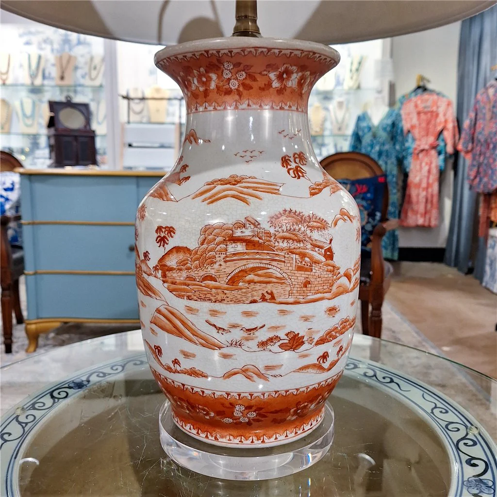 Danny's Fine Porcelain Lamp Red And White Willow 14114-LA - Image 8